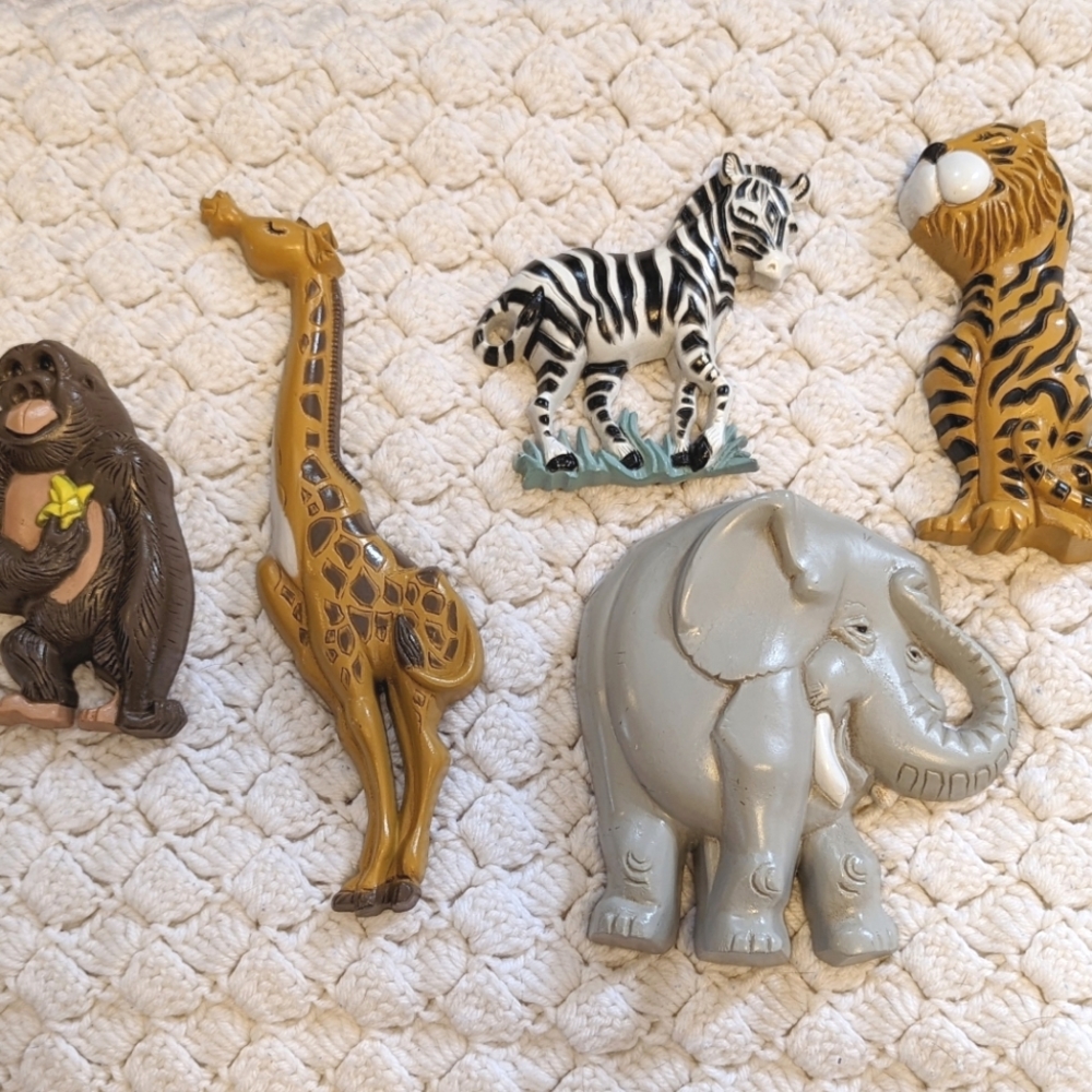 Vintage Burwood Safari Wall Hangings set of 5